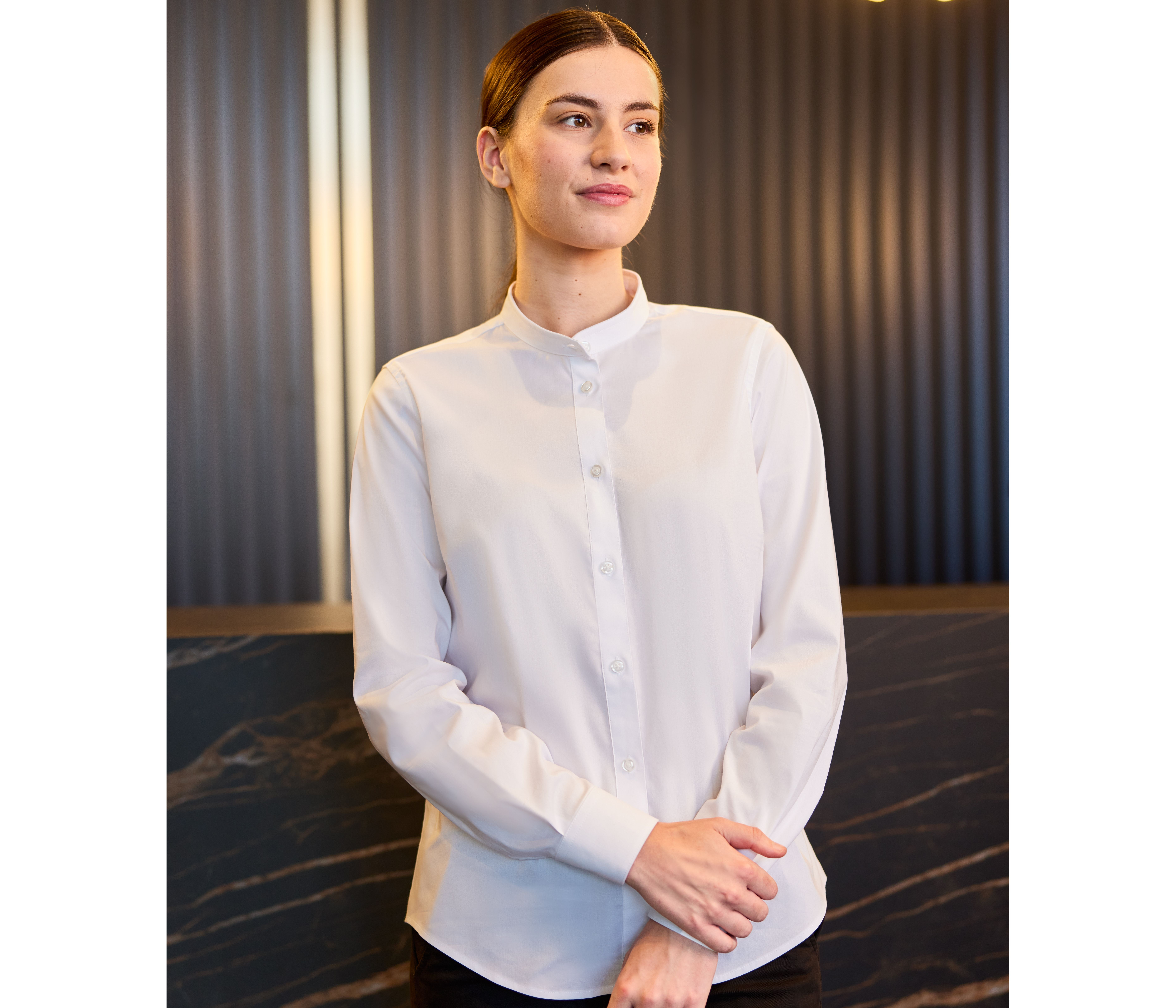 CHEMISE FEMME COL MAO