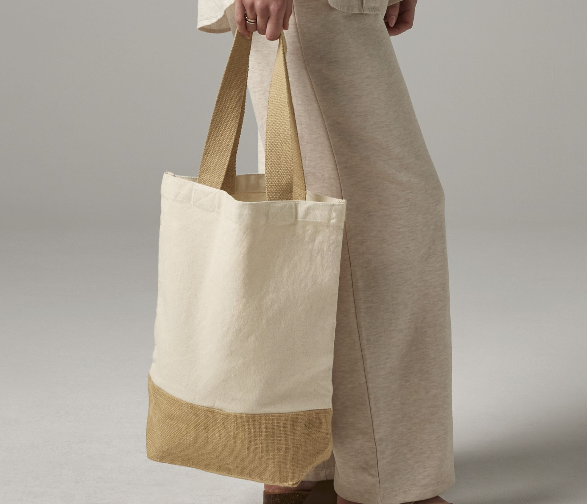 JUTE BASE CANVAS SHOPPER